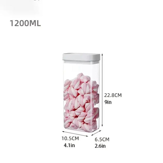 3pc Airtight Food Storage Jars for Kitchen Snacks