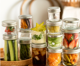 14oz Wide-Mouth Glass Jars with Airtight Lids