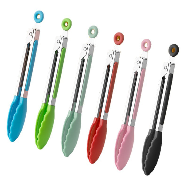 7″ Silicone Tip Kitchen Tongs