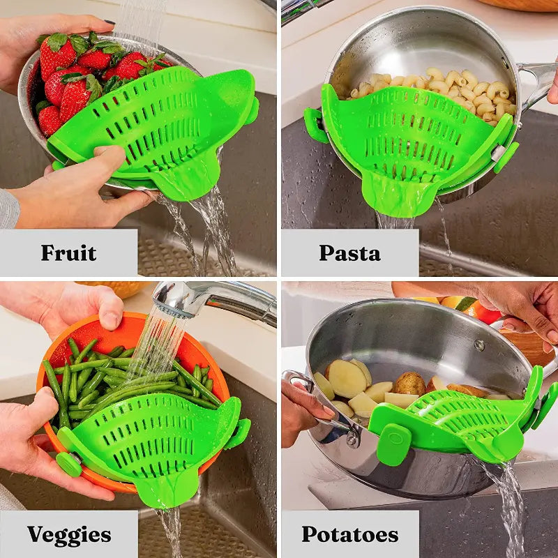 Clip-on Silicone Filter for Pots and Bowls (1 Piece)