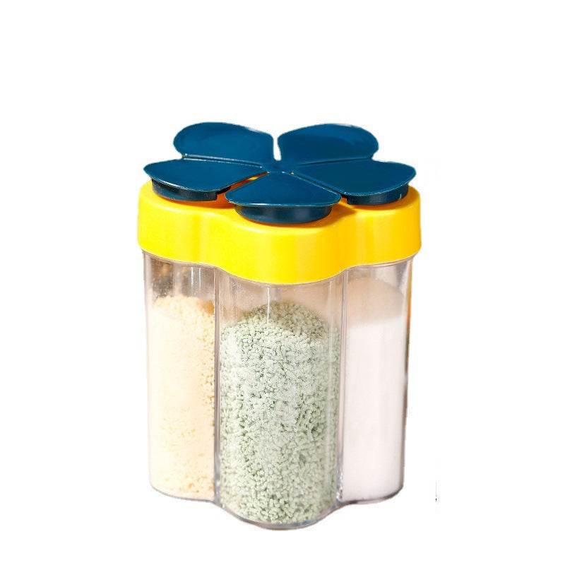 Five-in-One Kitchen Seasoning Box with Colorful Jars