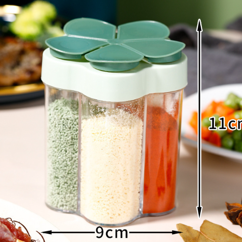 Five-in-One Kitchen Seasoning Box with Colorful Jars