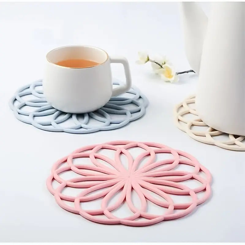 4pcs Silicone Non-Slip Trivets for Hot Pots and Pans
