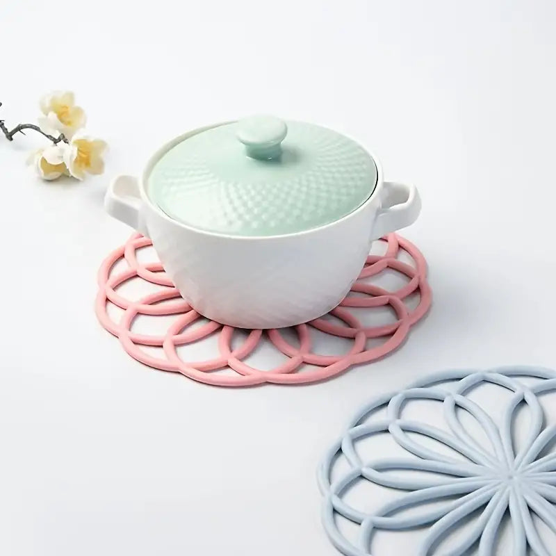 4pcs Silicone Non-Slip Trivets for Hot Pots and Pans
