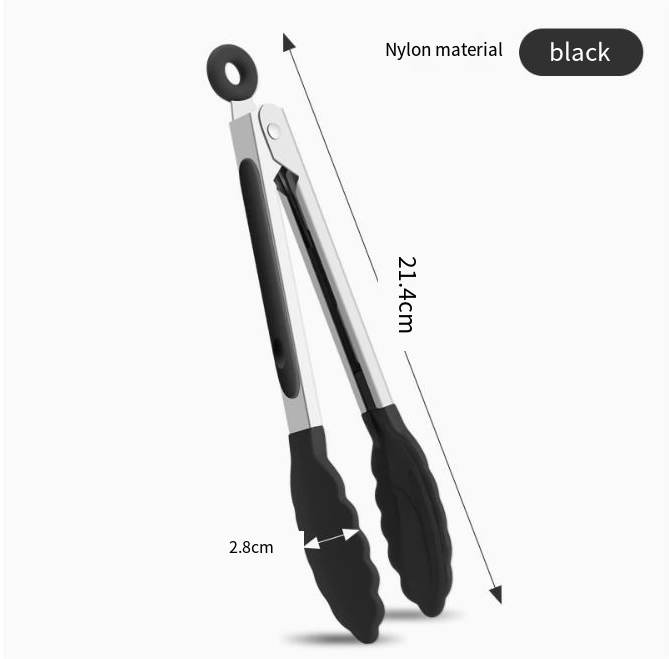 7″ Silicone Tip Kitchen Tongs