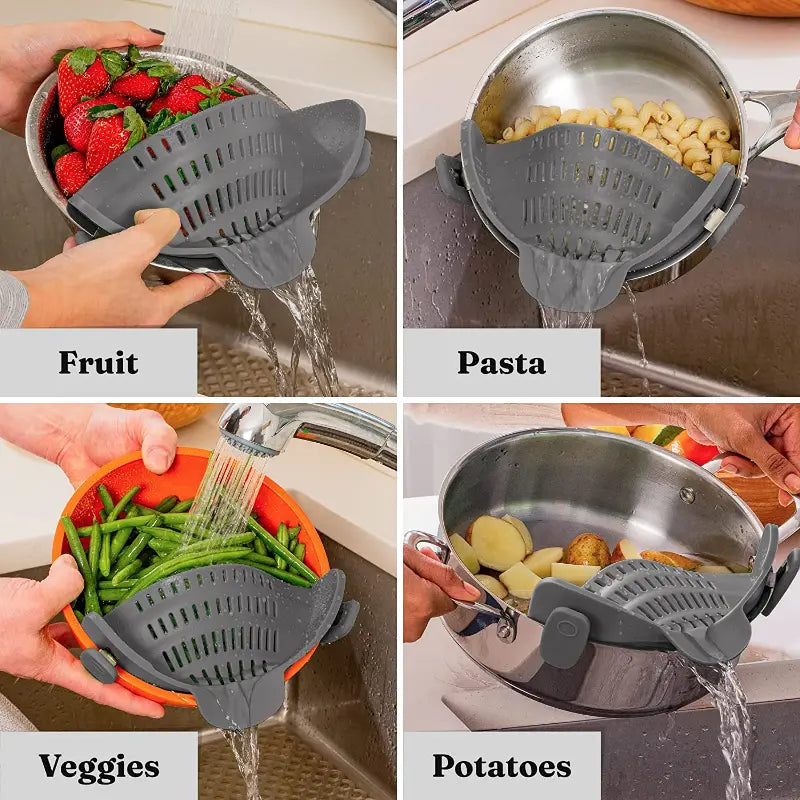 Clip-on Silicone Filter for Pots and Bowls (1 Piece)