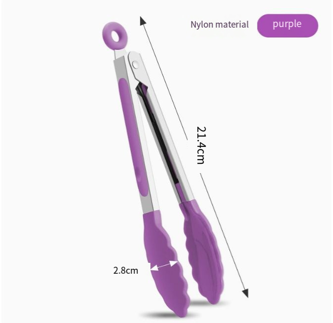 7″ Silicone Tip Kitchen Tongs