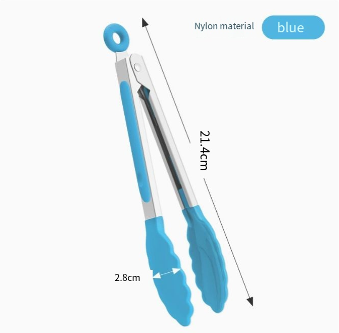 7″ Silicone Tip Kitchen Tongs